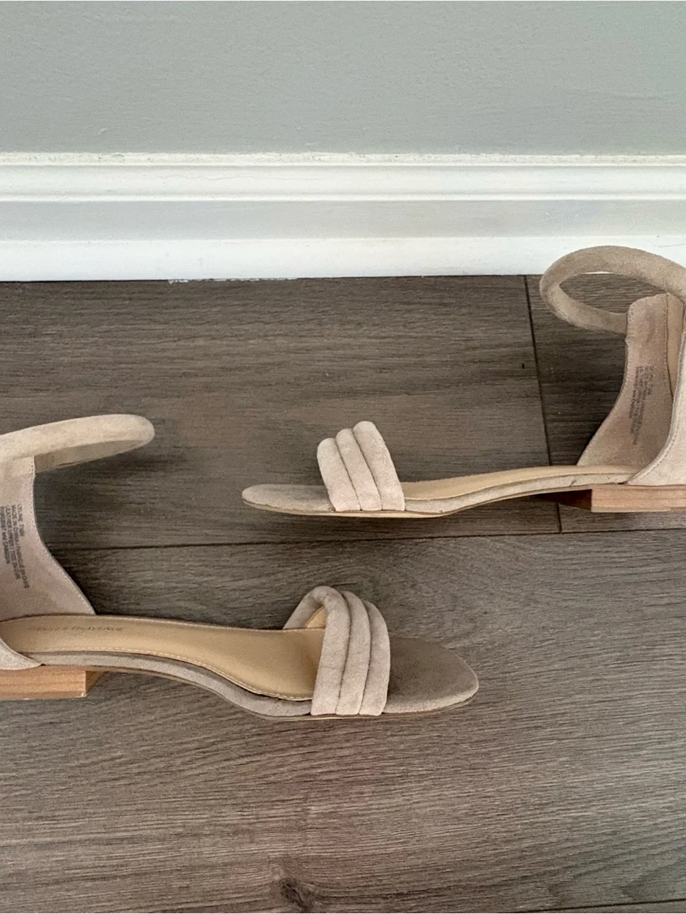 Women’s Saks Fifth Avenue Tan Suede Ankle-Strap Sandals - SIZE 7.5
